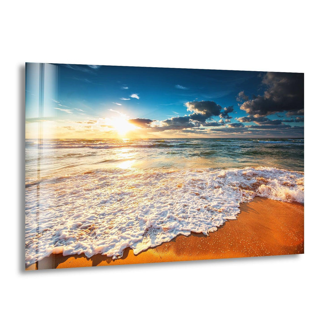 Cloudscape Over The Sea Glass Wall Art - MyPhotoStation