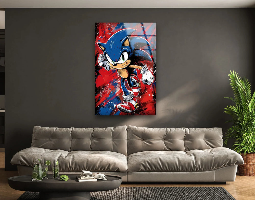 Speed Force Glass Wall Art picture on glass wall art, photos printed on glass