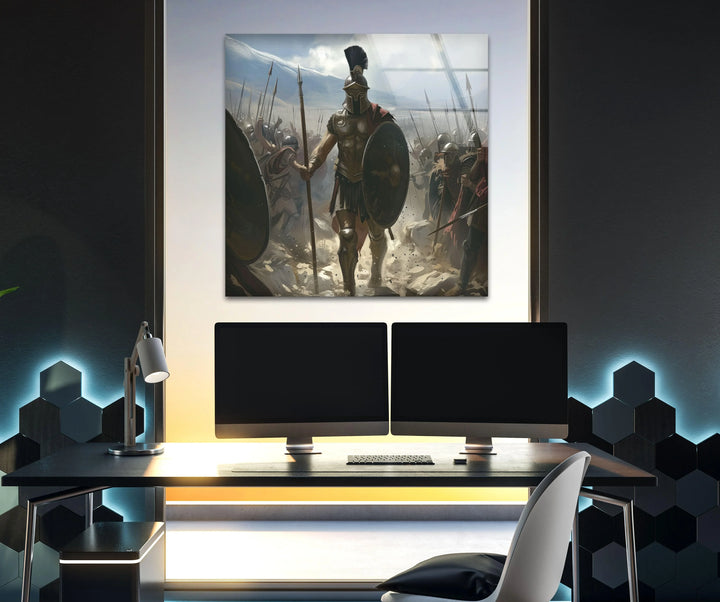 Spartan Warriors Photographs on Glass Prints