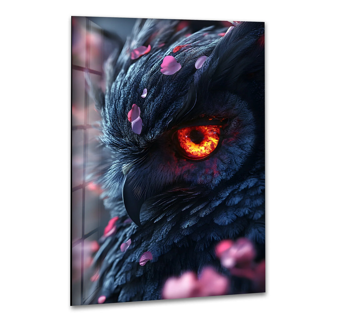 The Brute Evil Growing Inside Eye Owl Glass Wall Art large glass photo prints, glass wall photos