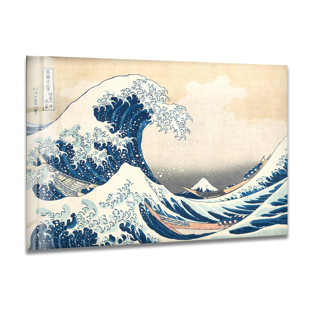 The Great Wave off Kanagawa Hokusai Glass Wall Art Glass Printing Wall Art, Print photos on glass