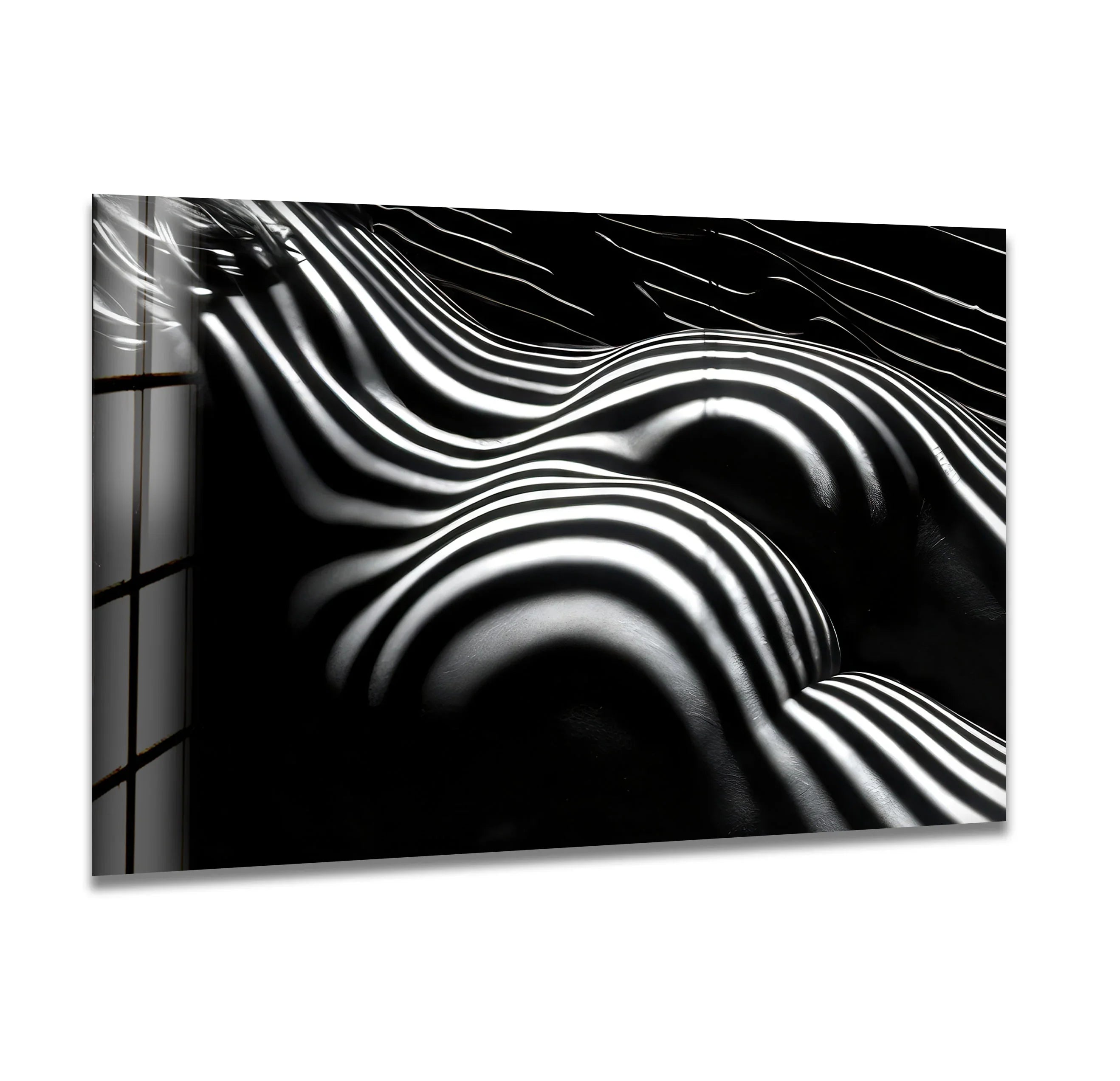 Erotic Black & White Woman Glass Wall Art - MyPhotoStation