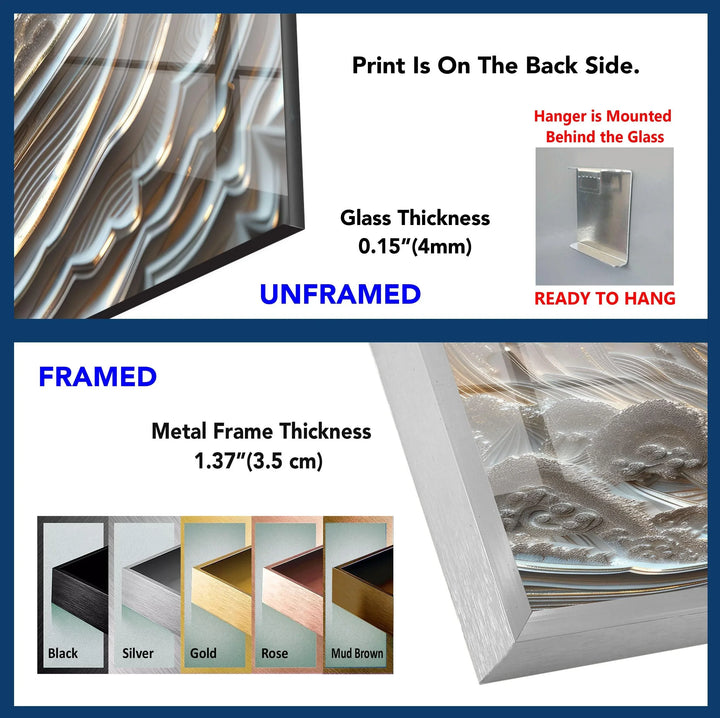 Sunset Abstract Painting Tempered Glass Wall Art - MyPhotoStation