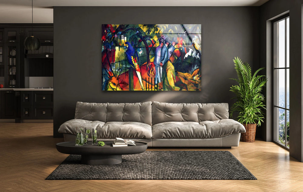 August Macke-Zoological Gardens Glass Wall Art - MyPhotoStation