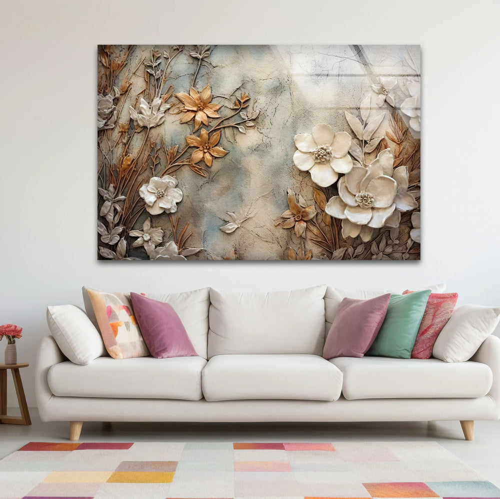 Autumn Flower Art Glass Wall Art stained glass wall art, stained glass wall decor