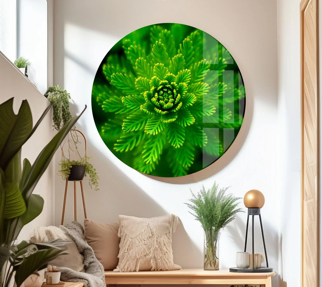 Green Botanical Glass Wall Art, art glass wall art, glass wall art pictures
