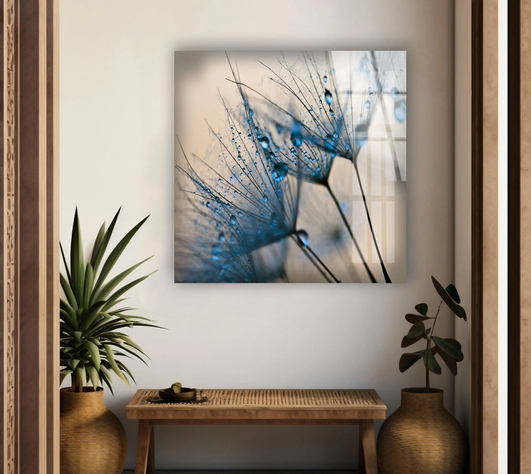 Blue Dandelion Flower Tempered Glass Wall Art - MyPhotoStation - Discover the perfect Glass Wall Art for your home. Our selection includes abstract glass art, glass panel art, and vibrant photo prints on glass. Customize your decor with beautiful glass wall pictures and tempered glass wall art. Free shipping and secure packaging on all orders.