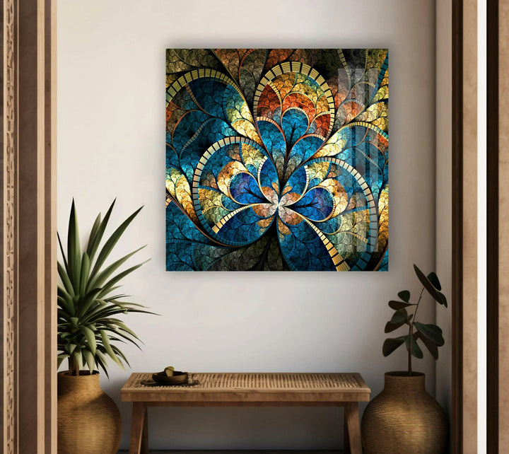 Oversized Abstract Glass Wall Art Decor