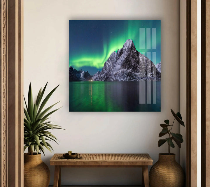 Northen Lights Glass Wall Art             glass wall decor, glass wall art decor
