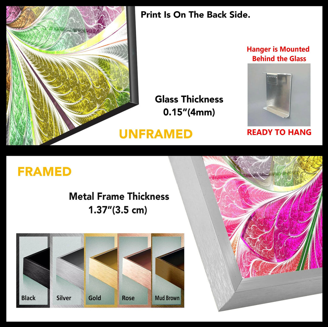 Colorful Fractal Glass Wall Art - MyPhotoStation