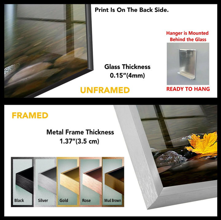 Tranquil Forest Waterfall: A Stunning Landscape Art Print on Glass Wall Art - MyPhotoStation