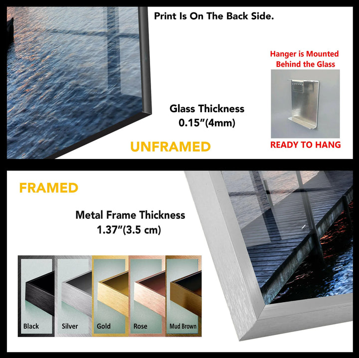 Birds Flock in The Sunset Glass Wall Art - MyPhotoStation