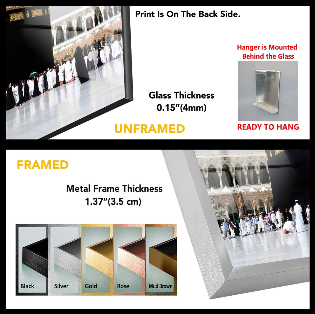 Holy Kaaba In Mecca Tempered Glass Wall Art - MyPhotoStation
