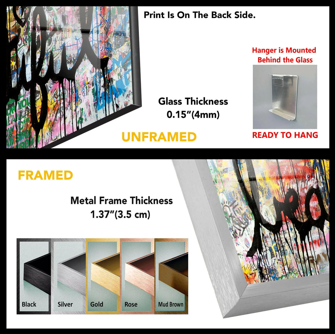 Graffiti Tempered Glass Wall Art - MyPhotoStation