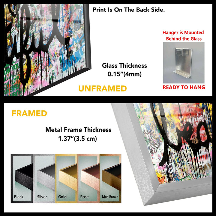 Graffiti Tempered Glass Wall Art - MyPhotoStation
