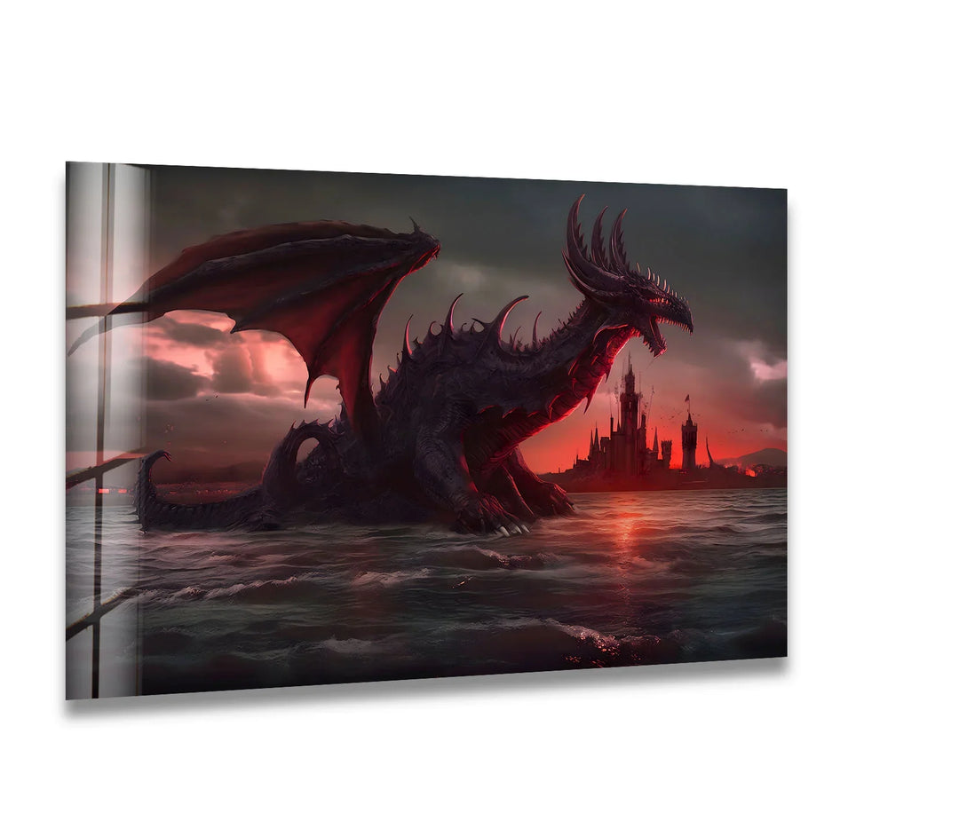 Experience the might of a roaring dragon in this stunning Inferno Dragon glass wall art. With its vivid colors and fiery display, it’s perfect for anyone who admires power and strength.