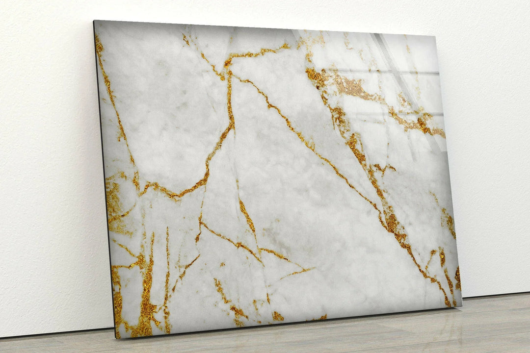 golden alcohol ink Art Prints & Tempered Glass Art