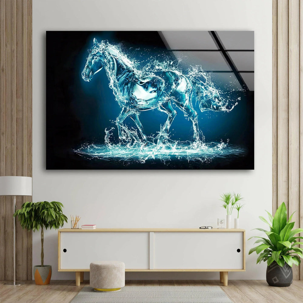 Water Splash Horse Glass Photos & Cool Art Prints