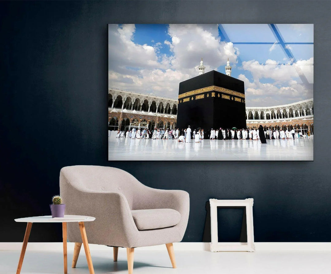 Holy Kaaba In Mecca Glass Wall Art Decor | Glass Art Prints