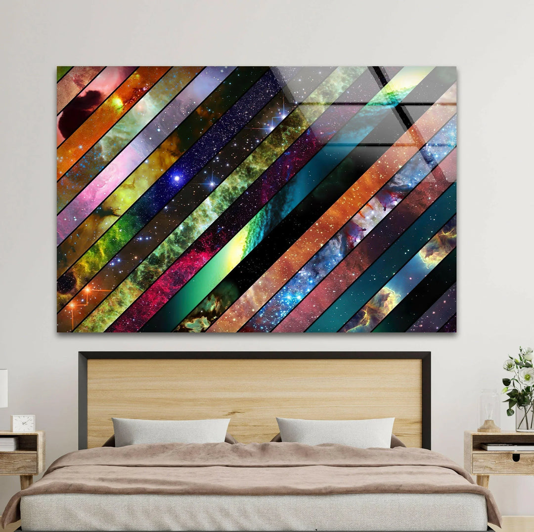 Stained Space Glass Wall Art picture on glass wall art, photos printed on glass