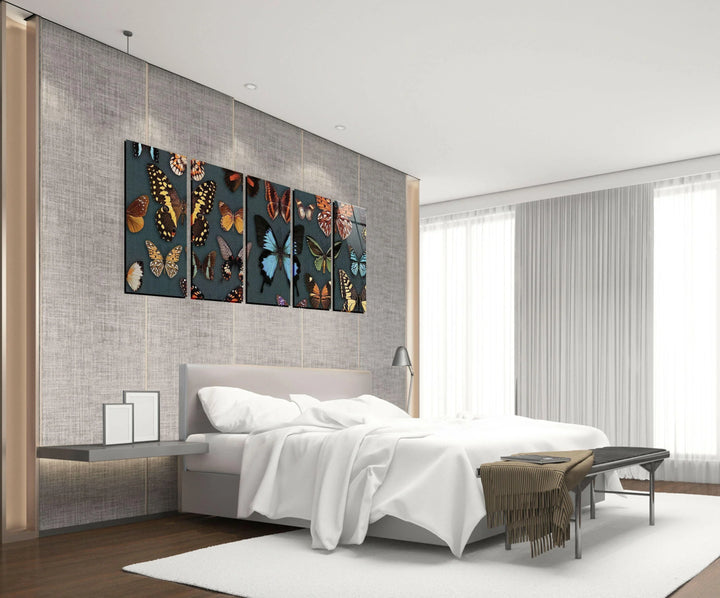 Various Butterflies Glass Wall Art, glass image printing, glass prints from photos
