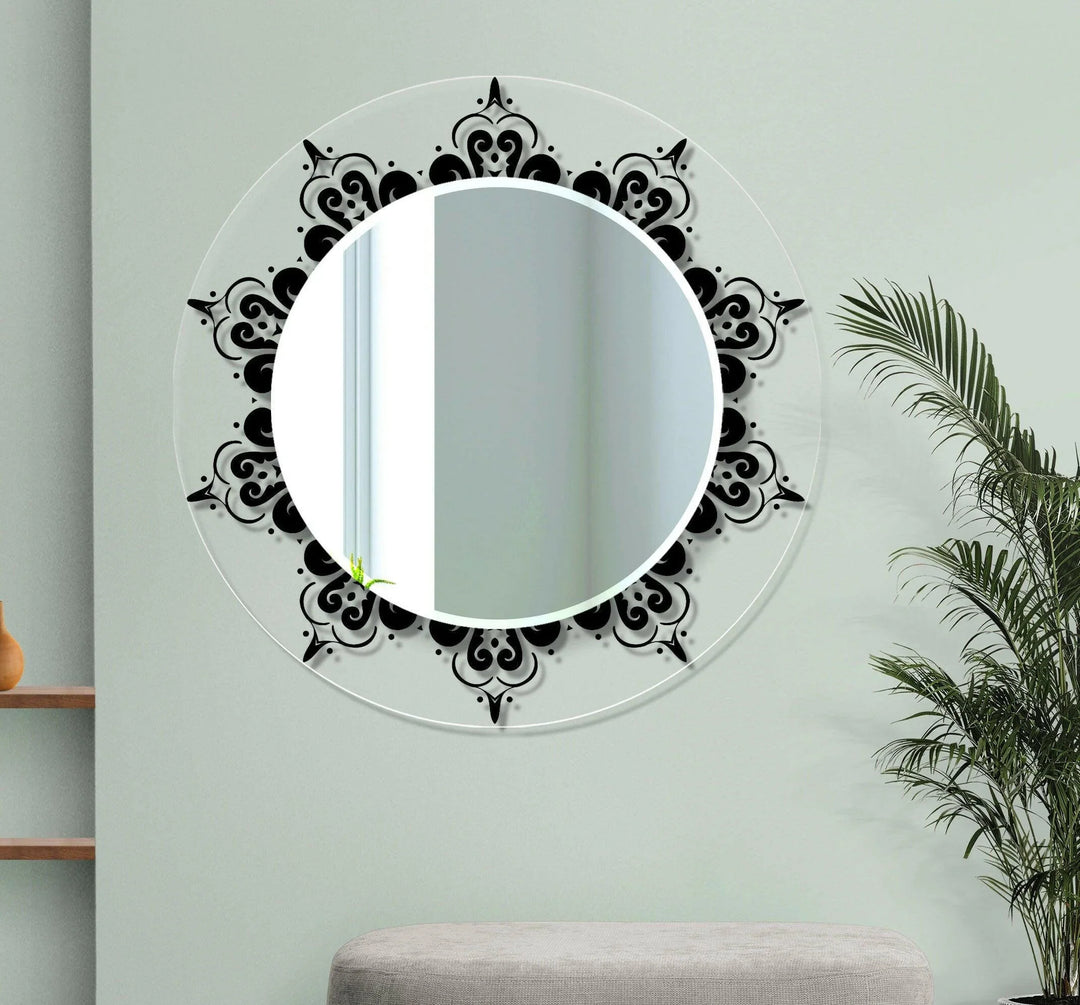 Transparent Round Wall Mirror living room mirror