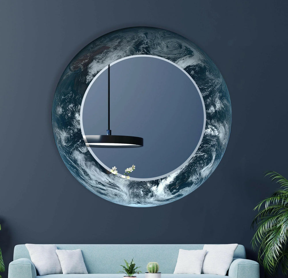 Black & White Wall Mirror Wood Mirror