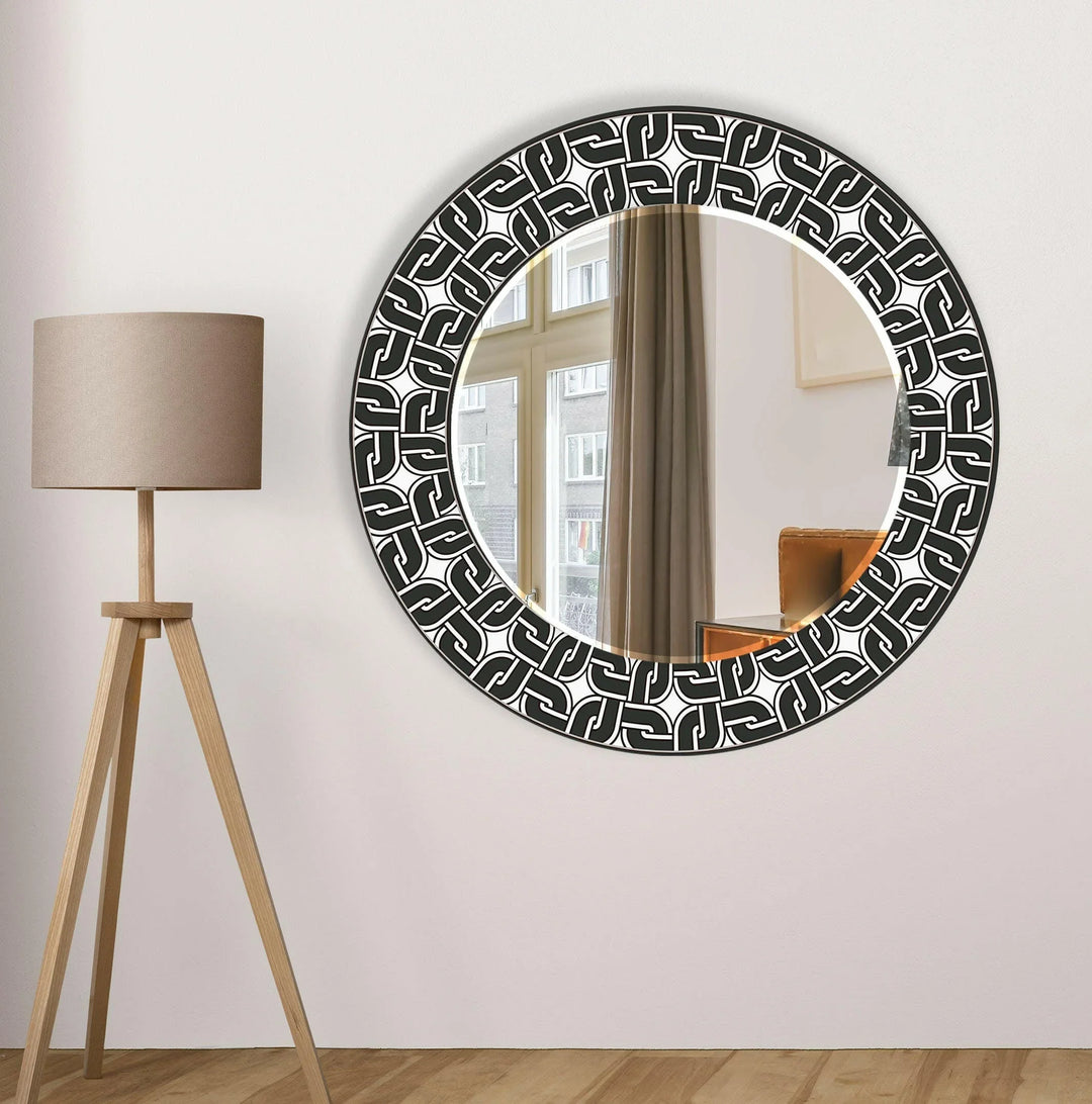 Black Round Wall Mirror Living Room Wall Mirror