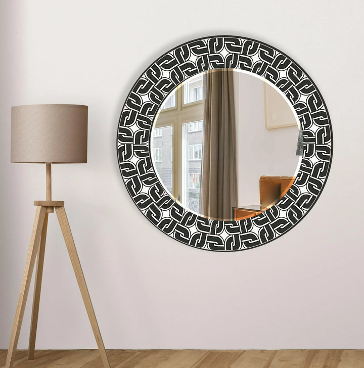 Black Round Wall Mirror Living Room Wall Mirror