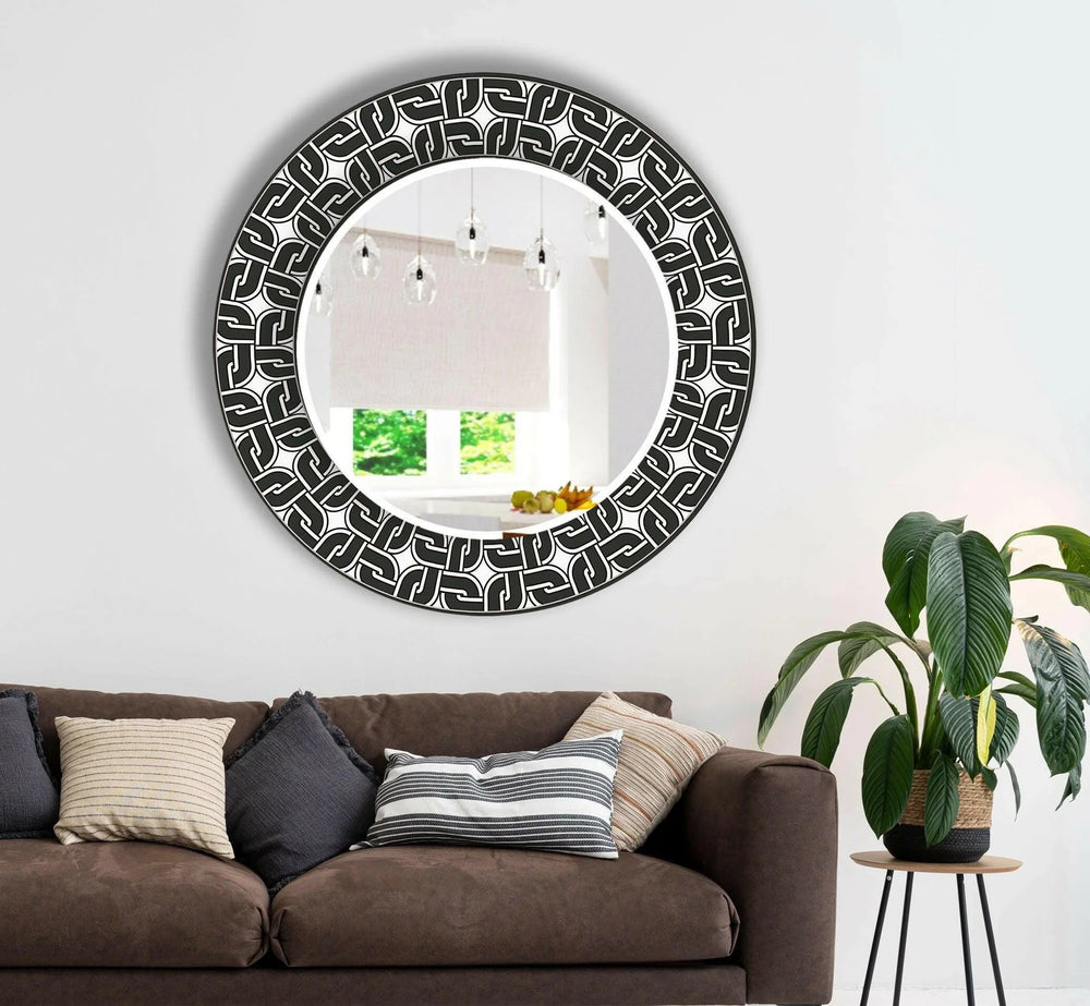 Black Round Wall Mirror Rectangle Mirror