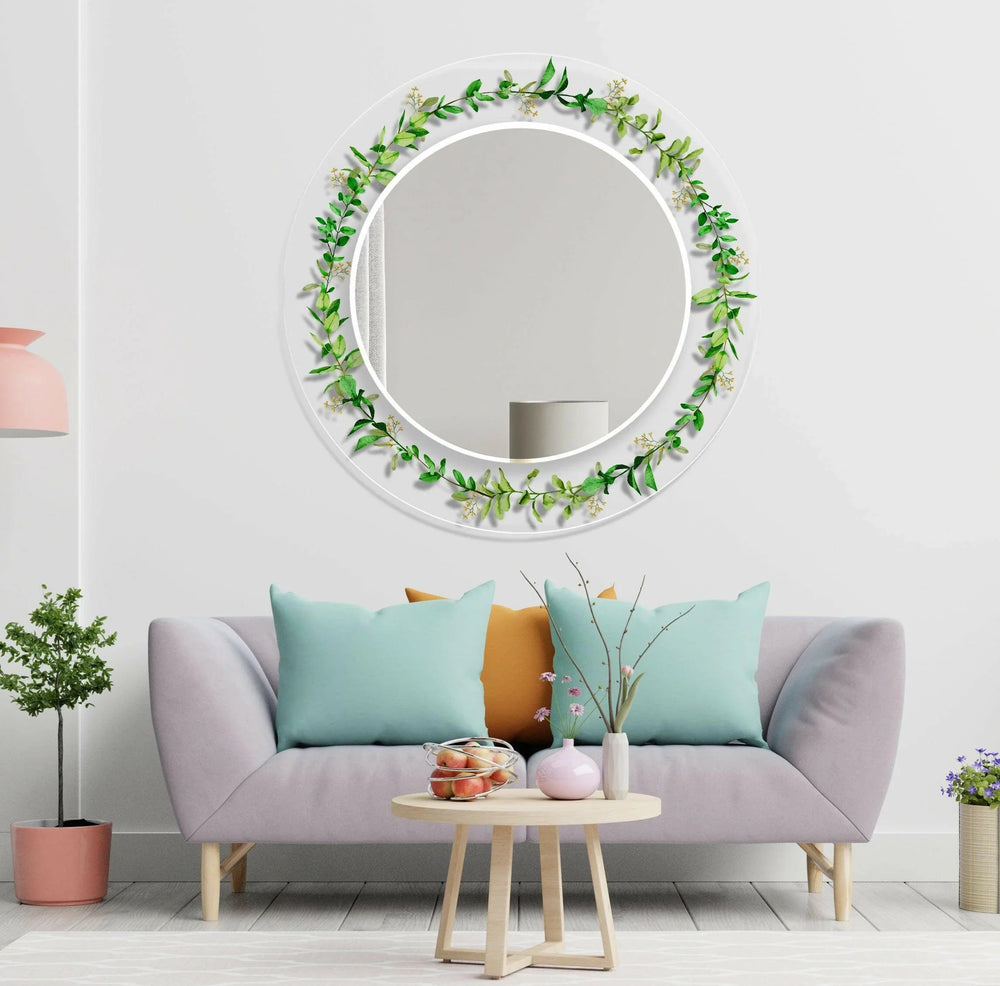 Transparent Green Round Wall Bedroom Wall Mirror
Mirror