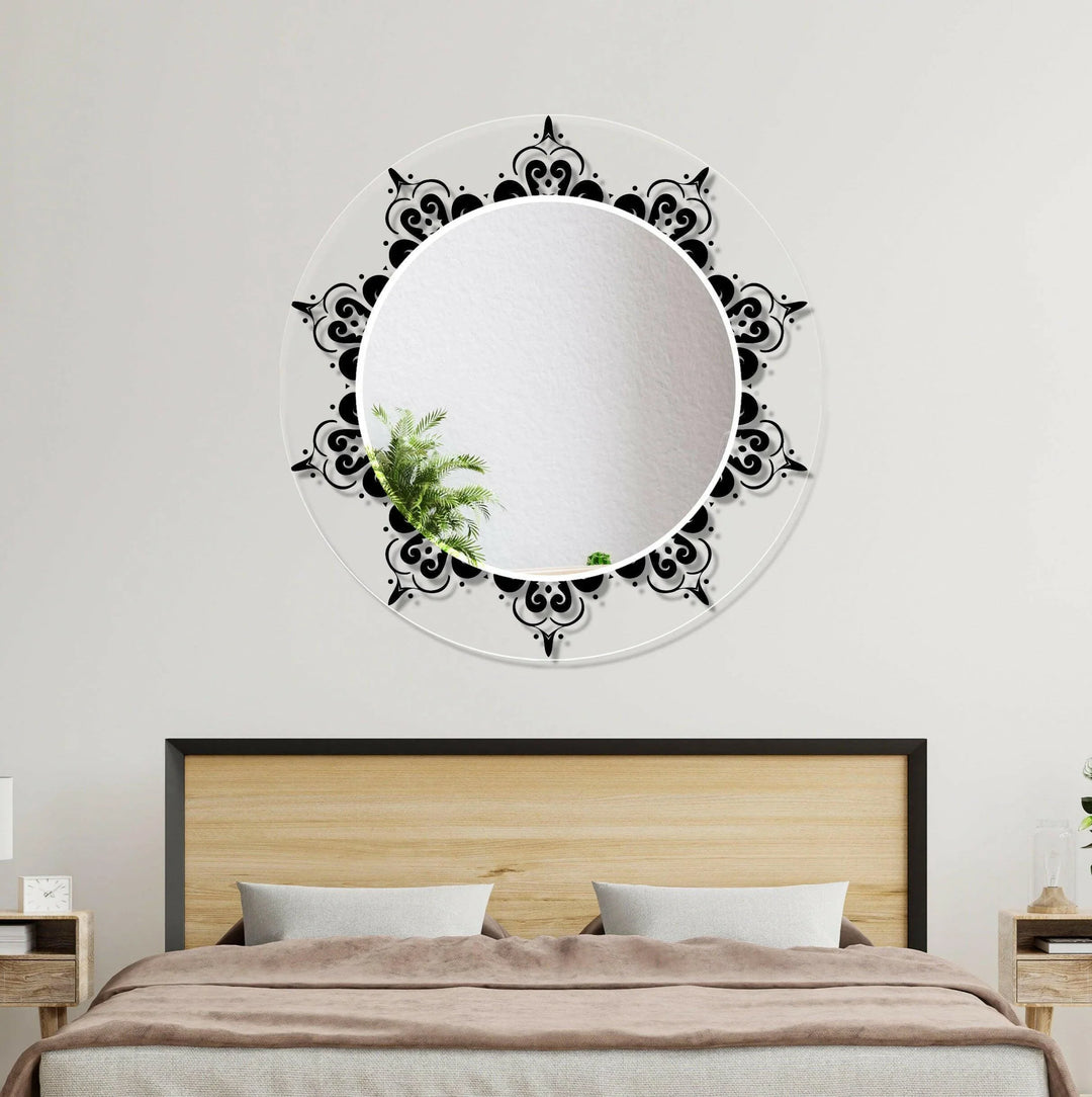 Transparent Round Wall Mirror Framed Mirror