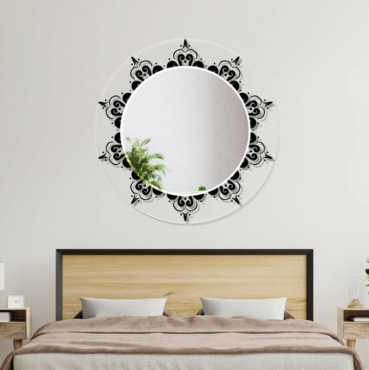 Transparent Round Wall Mirror Framed Mirror
