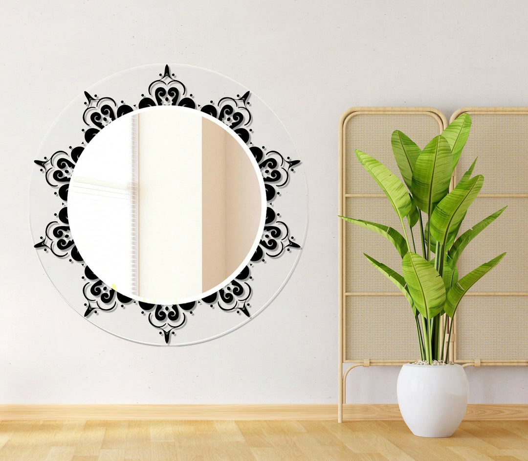 Transparent Round Wall Mirror dining room mirror