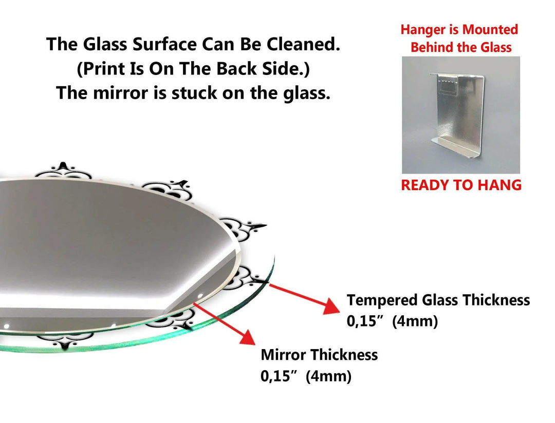 Transparent Round Wall Mirror - MyPhotoStation