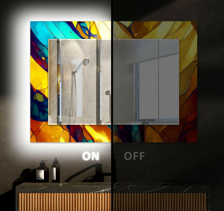 Stained Gold Wall Mirror floor mirror