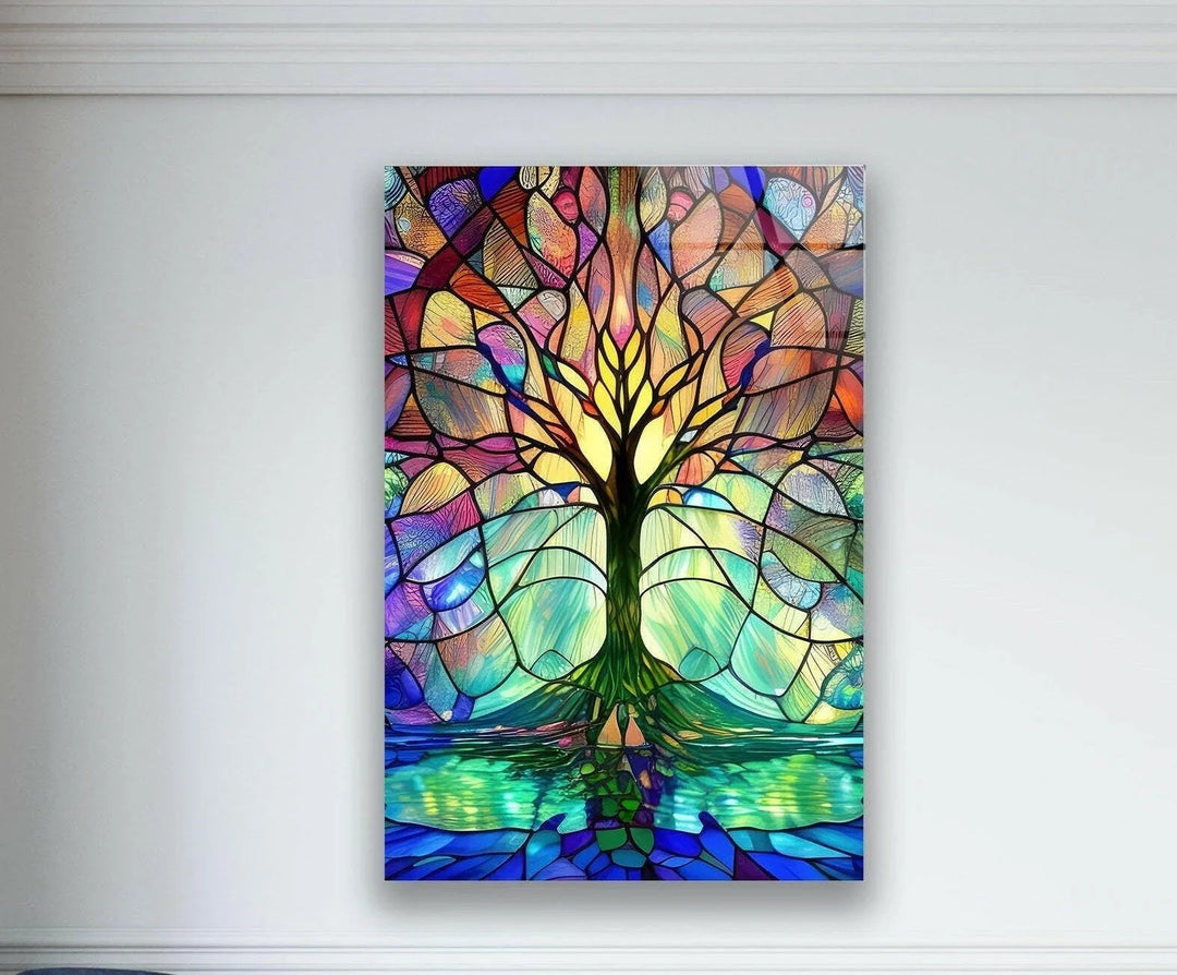 Stained Tree of Life Glass Wall Art Our modern glass wall art will make your living room look better, or you can choose glass wall art for the living room to make a captivating center point. Our glass wall hanging choices make it easy and stylish to show off glass art, glass panel art, and glass panel artwork. With glass photo prints, you can keep your favorite memories alive forever as photographs or pictures on glass that look like they're coming to life.