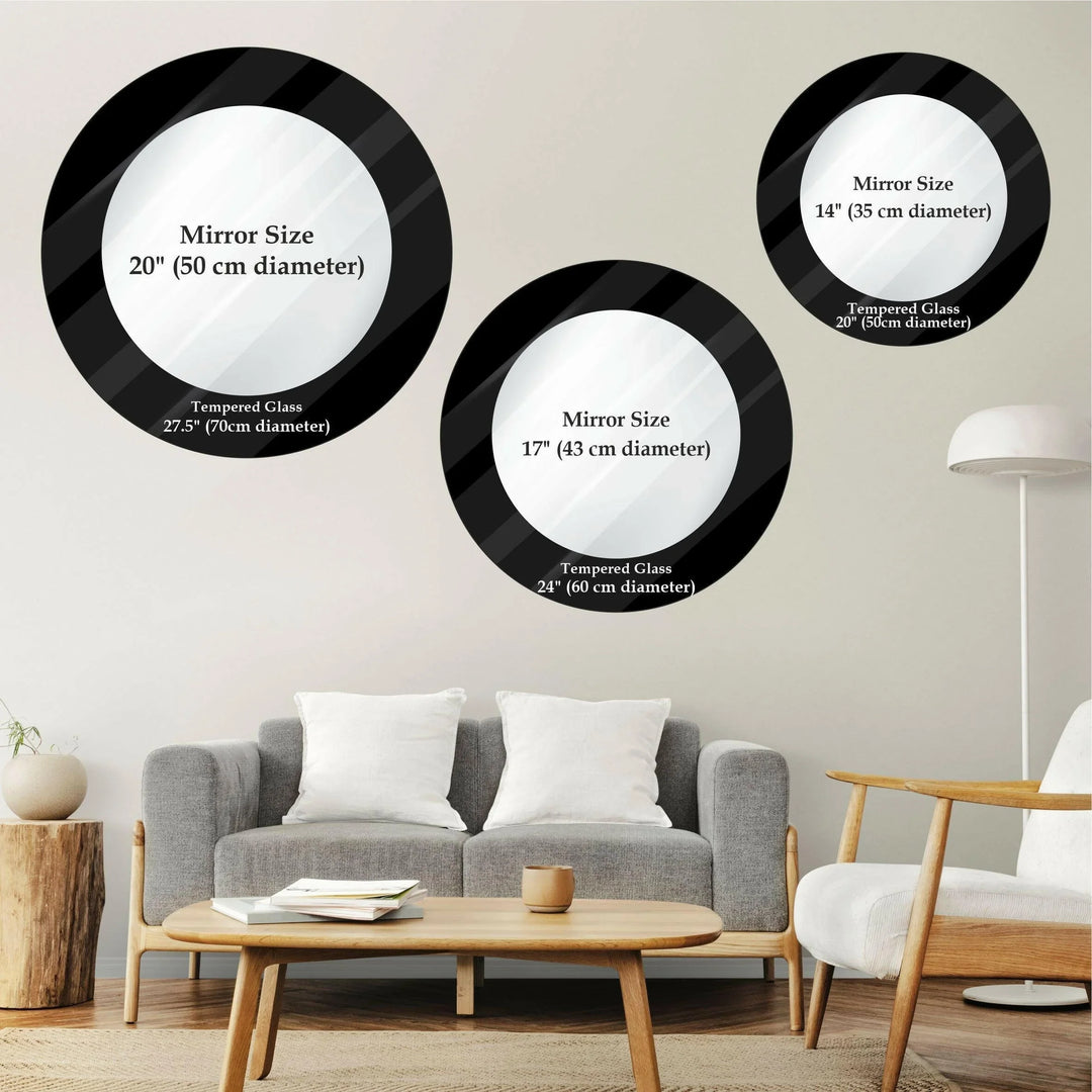 Waves Round Wall Mirror - MyPhotoStation