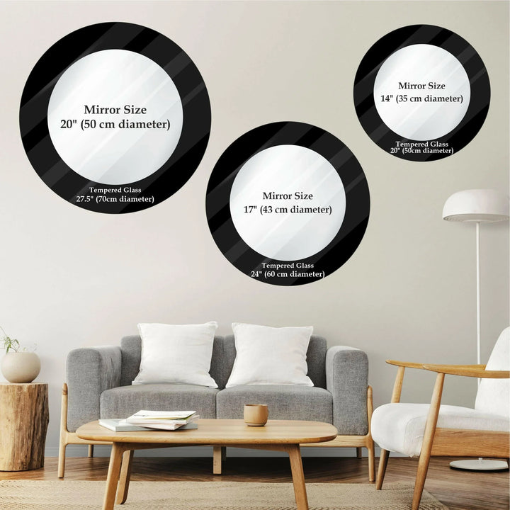 Waves Round Wall Mirror - MyPhotoStation