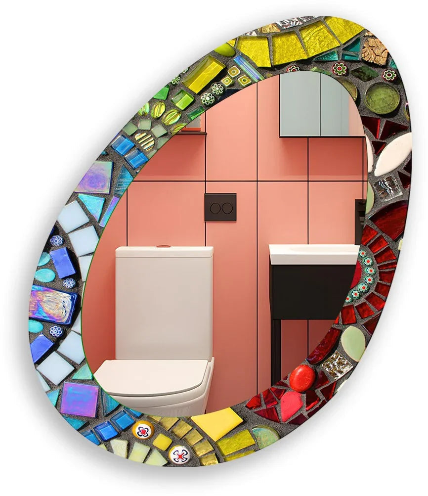 Glass or Shell: The Bathroom Mosaic Mirror Decision