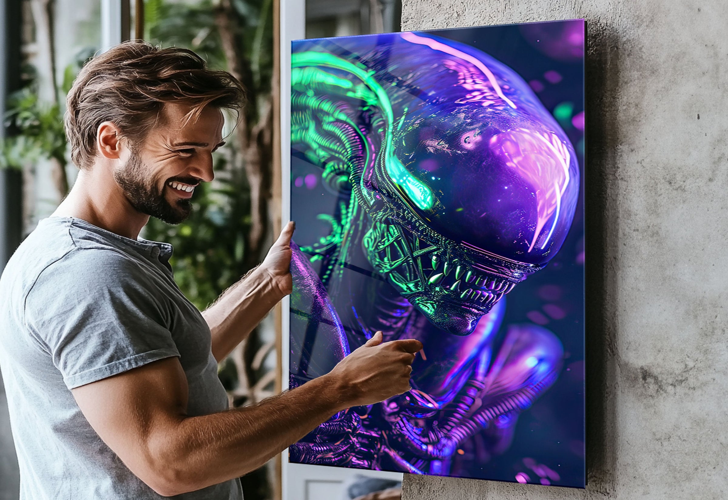 Elevate your space with high-end alien wall art pieces