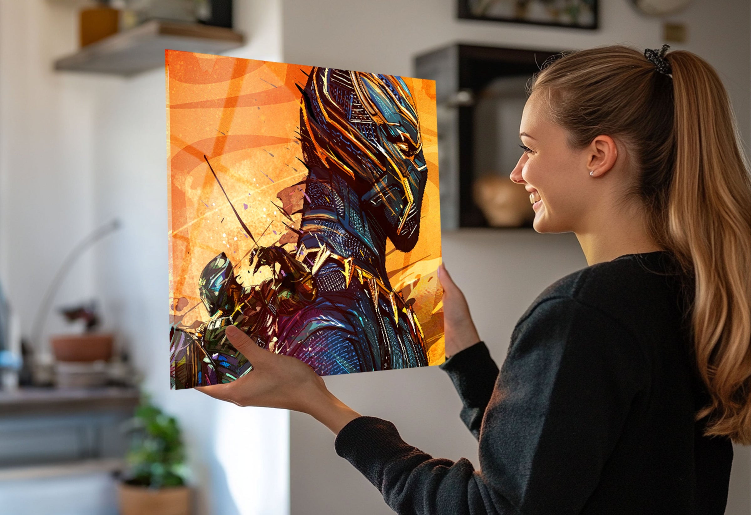 Stylish Black Panther Wall Art for Marvel Fans - Elevate your decor with this stunning piece!