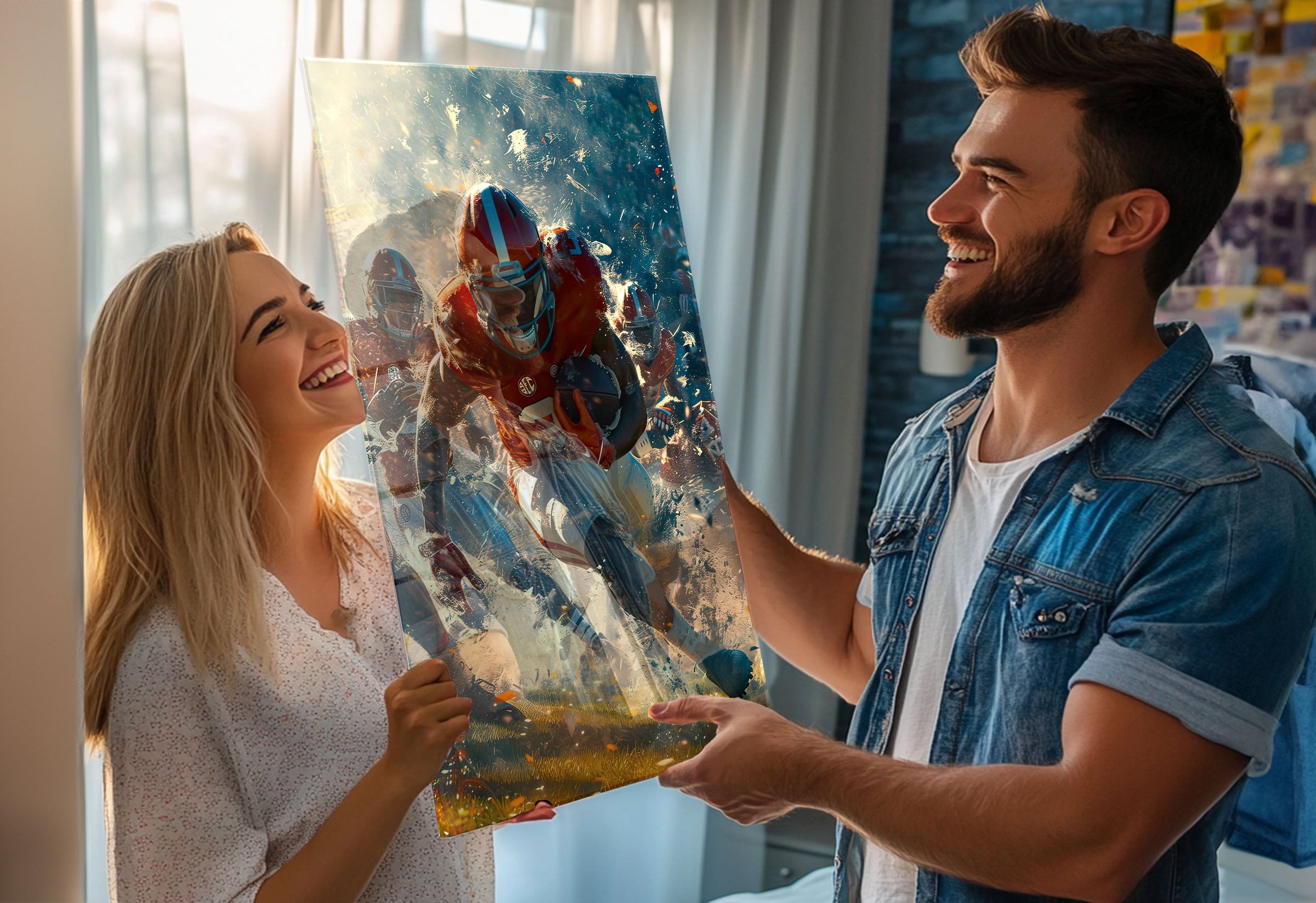 Enhance your home decor with vibrant football wall art - a must-have for sports enthusiasts.