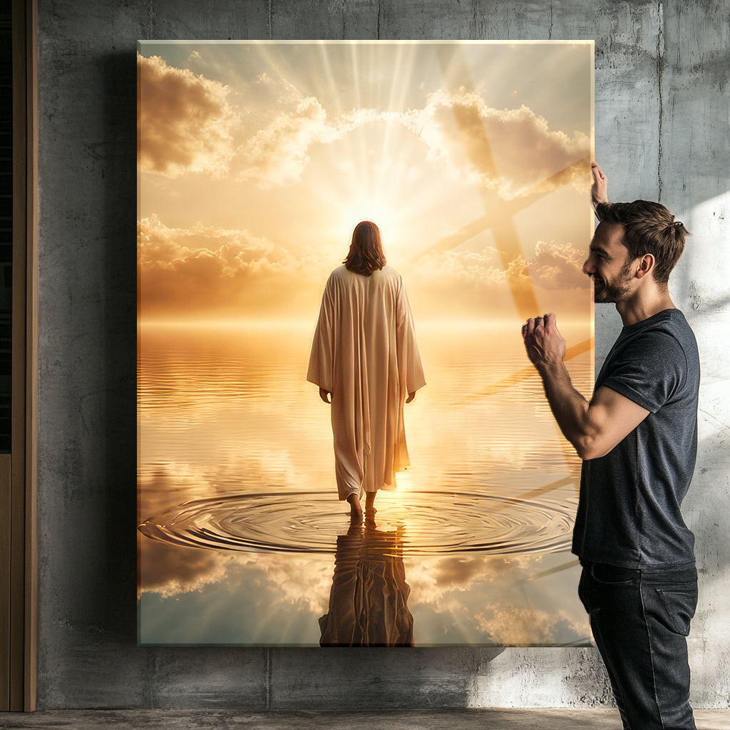 Elegant Jesus Wall Art with intricate details, perfect for luxury home decor