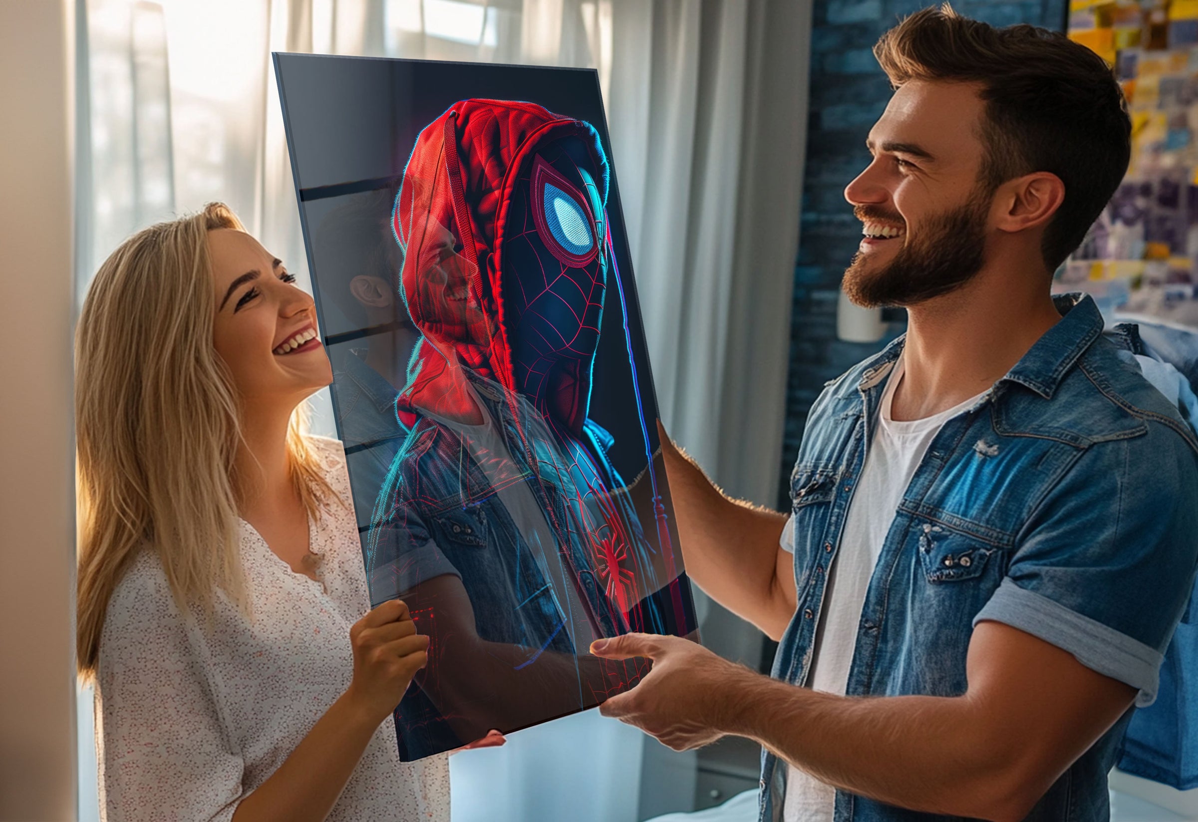 Colorful Miles Morales Wall Art for Marvel Fans