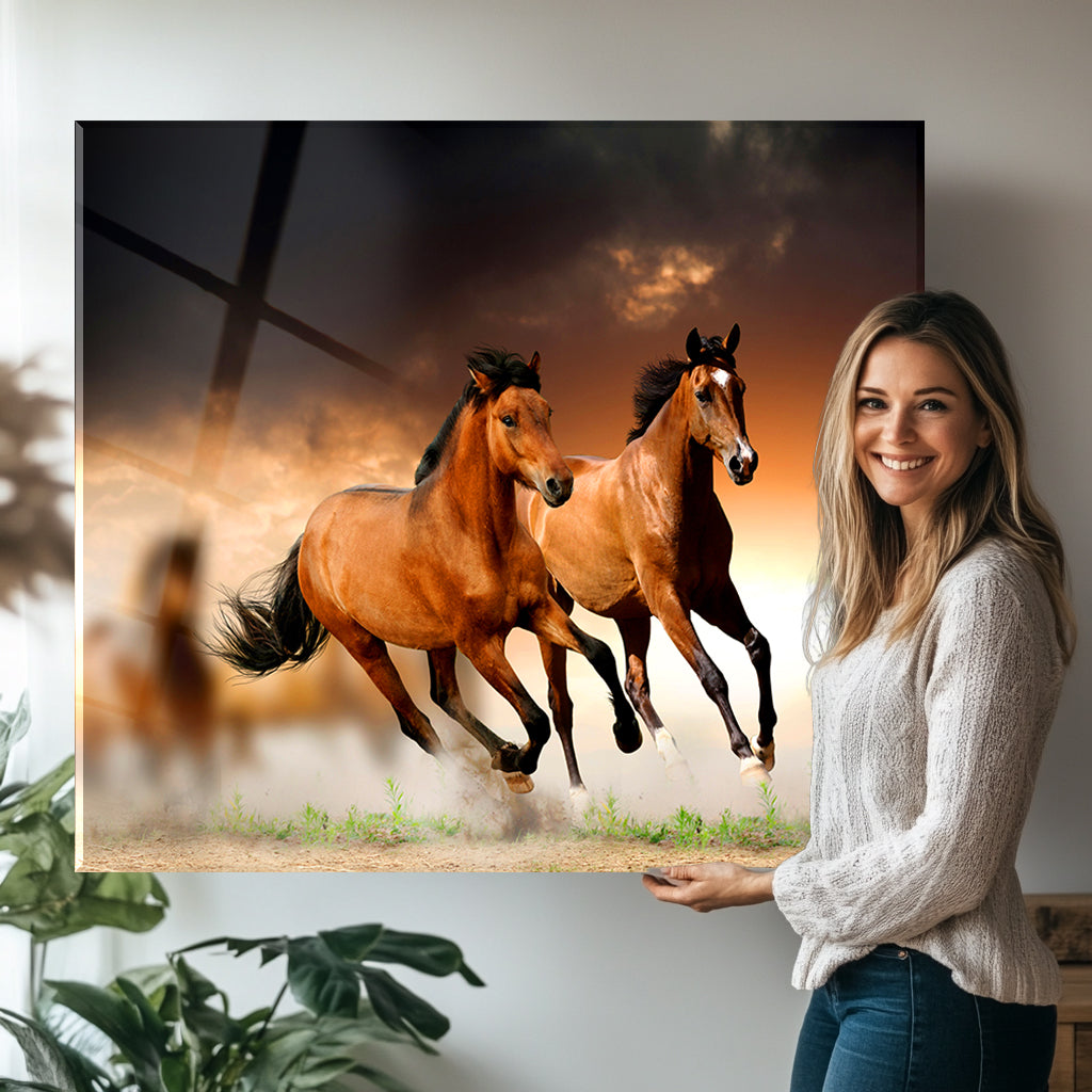 Elegant horse wall art, luxury decor