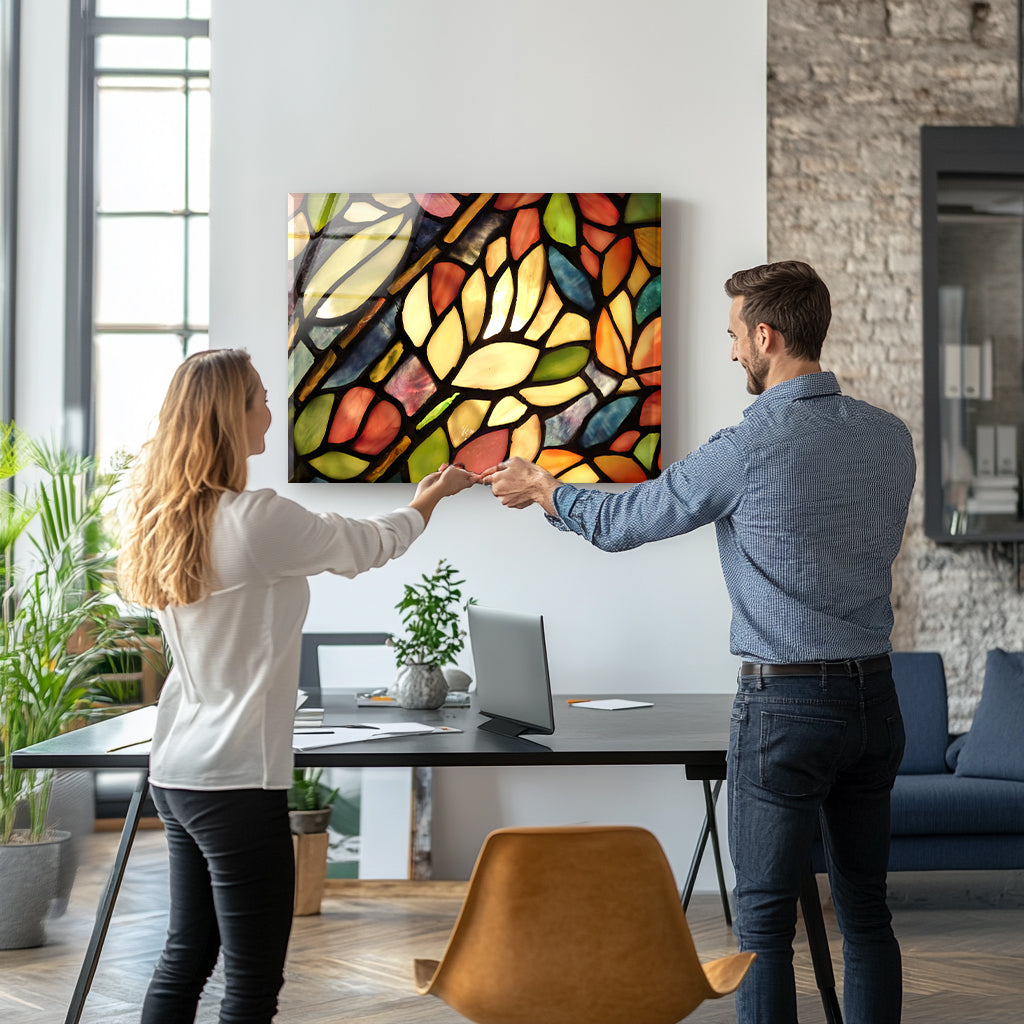 Opulent Leaf Wall Art - Elevate Your Living Space with High-end Botanical Artwork.