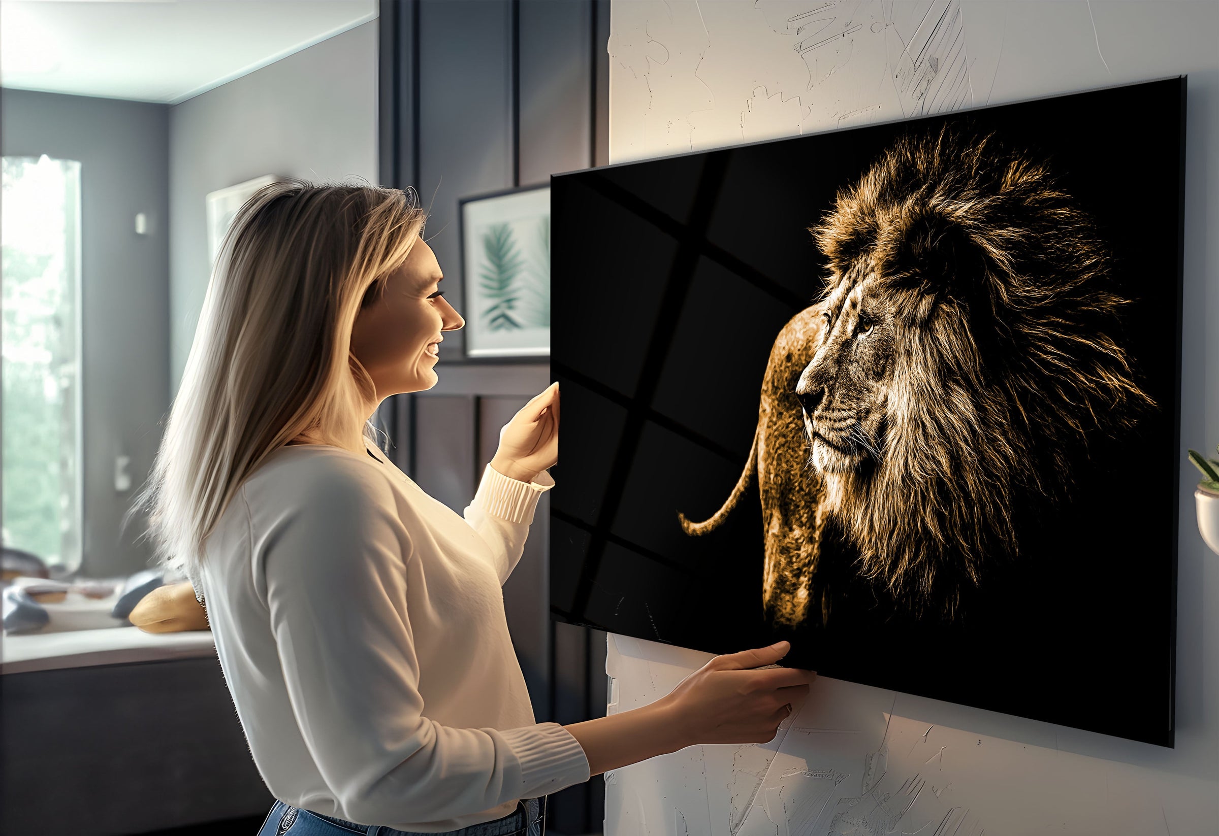 Stunning Lion Wall Art print perfect for any space