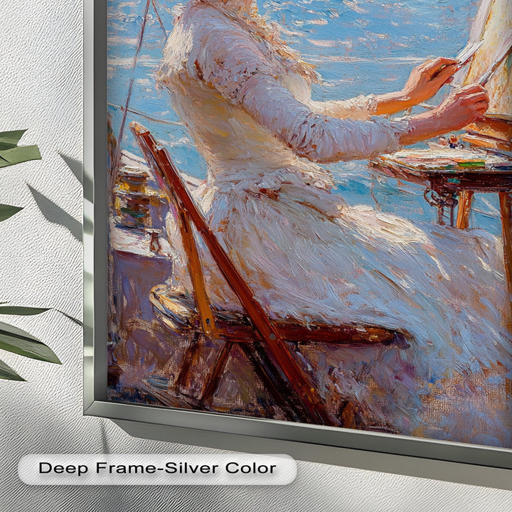 Seaside Muse – Impressionist Oil Painting