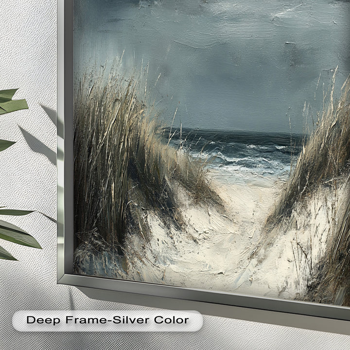 Stormy Beach Landscape - Realism Oil Painting